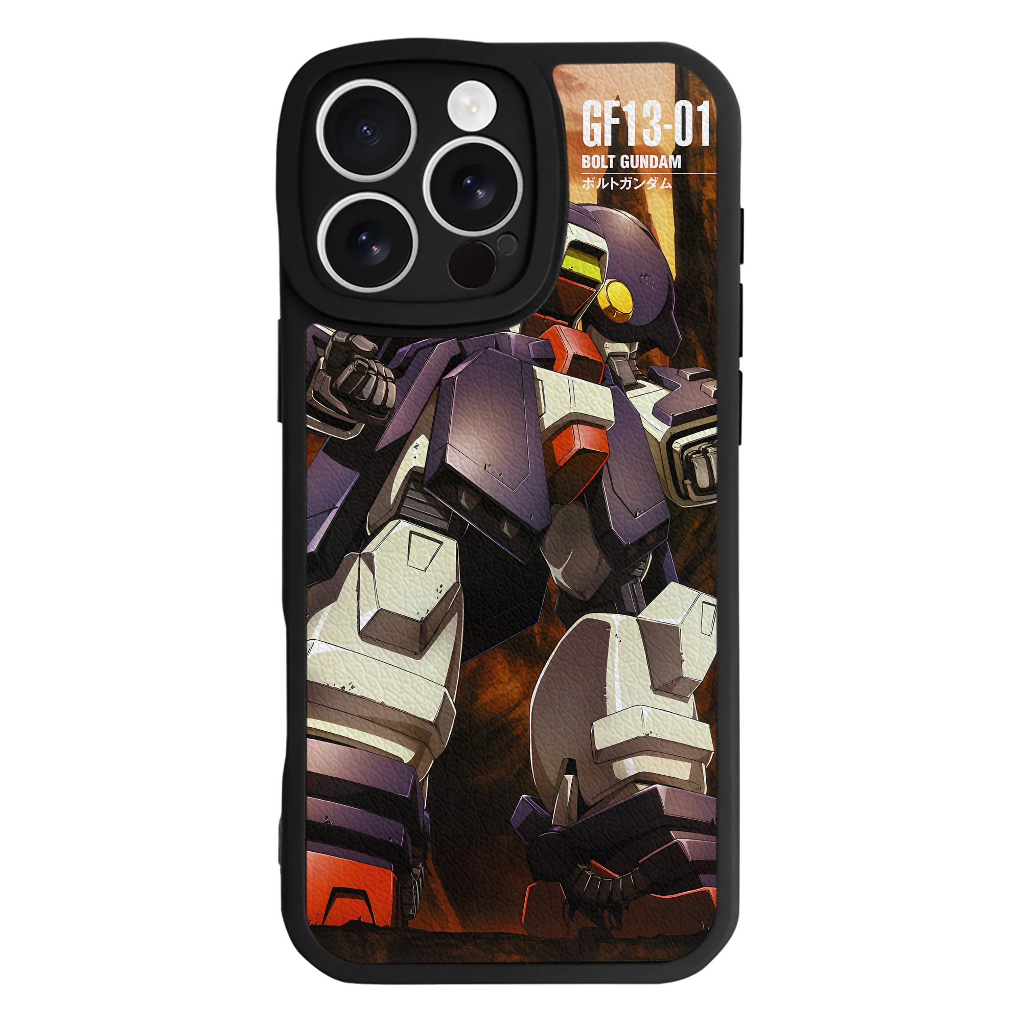 （画像用） 機動戦士ガンダム Mobile Suit Gundam 【iPhone 16シリーズ対応】シリコンスマホケース（レザー調） 材質：シリコン